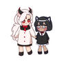 Satan (WHB) x Pika (OC), by Katya Ca (FB)